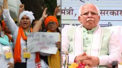 ਖੱਟਰ ਤੇ ਕਿਸਾਨਾਂ ਦਾ ਮੁਜ਼ਾਹਰਾ