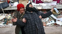 Жінки після землетрусу в Туреччині