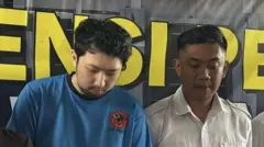 Polda Jabar saat menghadirkan tersangka Priguna Anugrah Pratama
