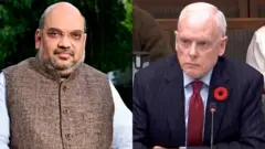 भारताचे गृहमंत्री अमित शाह (डावीकडे) आणि कॅनडाचे परराष्ट्र उपमंत्री डेव्हिड मॉरीसन (उजवीकडे)