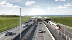 Un render en 3D de cómo se verá el túnel una vez finalizado