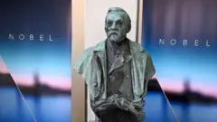 ඇල්ෆ්‍රඩ් නොබෙල්ගේ ප්‍රතිමාවක්