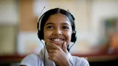 Sri Lankan Girl with headphones.