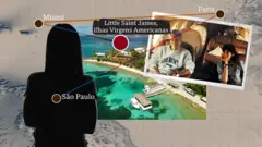 Arte mostra trajetos de mulher brasileira para encontrar Jeffrey Epstein