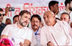 कांग्रेस नेता राहुल गांधी और हरियाणा के पूर्व मुख्यमंत्री भूपेंद्र सिंह हुड्डा