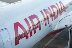 Logotipo da Air India na lateral de aeronave