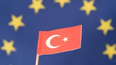 AB yıldızlarının önünde Türkiye bayrağı