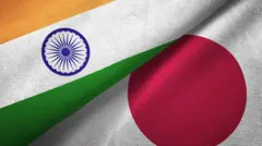 India Japan Flags