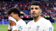 Ramin Rezaeian e Mehdi Taremi, do Irã, esvaziaram após empate com o Egito na Copa do Mundo de 2026