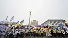 Kiev'de savaş esirleri için eylem