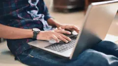 Man using laptop
