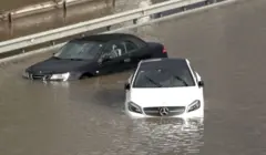 Poplavljen autoput u okolini Barselone