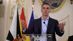 El presidente del Gobierno de España, Pedro Sánchez, durante una comparecencia en La Moncloa