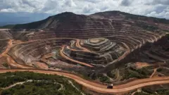 Vue générale de la mine d'or de Los Filos dans l'État de Guerrero, au Mexique.