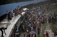 বৃষ্টিতে ভোগান্তি বাড়ে ঈদযাত্রায়