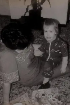 Nina Blom e sua mãe