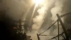 جانب من حملة القصف الأمريكية لمواقع للحوثيين في صنعاء 