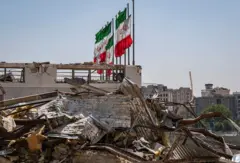نمایی از تهران در جریان حملات اسرائیل به تهران