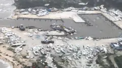 Imagen aérea de Bahamas inundada