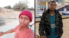 Clemence Mtenga (ibumoso) na Joshua Loitu Mollel (iburyo)