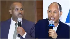 አቶ ተስፋዬ ንዋይ (ግራ) እና አቶ ተክሊት ይመስል (ቀኝ)