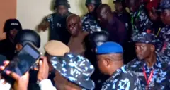 Governor Godwin Obaseki in Inec collation center