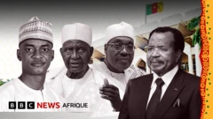 Montage de photos des principaux candidats de l'élection présidentielle au Cameroun