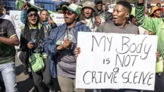 Protesters against rape