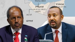 ፕሬዝዳንት ሐሰን ሼክ ሞሐሙድ እና ጠቅላይ ሚኒስር ዐቢይ አሕመድ 