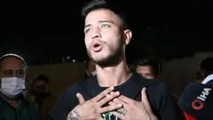 Ümitcan Uygun, annesinin cansız bedeninin bulunduğu yerde kameralara konuştu