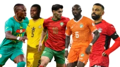 Football players from Senegal, Ghana, Morocco, Egypy