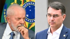 Lula e Flavio Bolsonaro