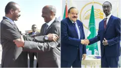 ጄኔራል አልቡርሃን እና ፕሬዝዳንት ኢሳያስ እንዲሁም የውጭ ጉዳይ ሚኒስትሮቹ አምባሳደር ዮሴፍ እና ጌዲዮን (ዶ/ር) 