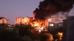 Rusya'da uçağın düştüğü yer