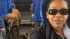 نون ابراہیم اپنے کتے کے ساتھ