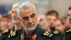 TEHRAN, IRAN - SEPTEMBER 18 : Iranian Quds Force commander Qassem Soleimani attends Iranian supreme leader Ayatollah Ali Khamenei's (not seen) meeting with the Islamic Revolution Guards Corps (IRGC) in Tehran, Iran on September 18, 2016. (Photo by Pool / Press Office of Iranian Supreme Leader/Anadolu Agency/Getty Images)