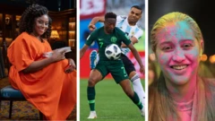 Chimamanda Adichie, Ahmed Musa and one india girl for Holi