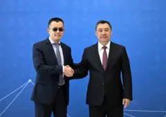 Садыр Жапаров жана Binance криптовалюта биржасынын негиздөөчүсү Чанпэн Чжао 