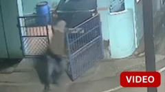 முகமுடி அணிந்து காத்திருந்த நபரை விரட்டிய மூதாட்டி