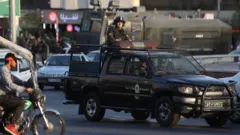 File photo showing riot police patrolling Tehran, Iran (3 October 2022)