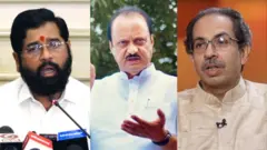 एकनाथ शिंदे, उद्धव ठाकरे आणि अजित पवार 