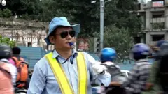 स्वयंसेवक ट्राफिक प्रहरी शेखरचन्द्र राई