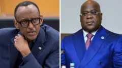 Perezida Kagame na Felix Tshisekedi