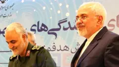 محمدجواد ظریف و قاسم سلیمانی
