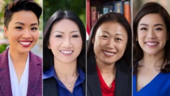 Từ trái qua: Jennifer Trần, Madison Nguyễn, Janet Nguyễn và Betty Dương