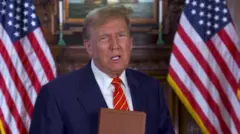 ترامب في الإعلان الترويجي لطبعة "ليبارك الله أمريكا" من الكتاب المقدس