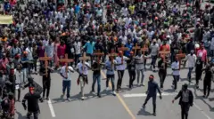 Abaherekeje abantu 10 baguye mu myiyerekano yo kwiyamiriza ONU i Goma mu ndwi iheze