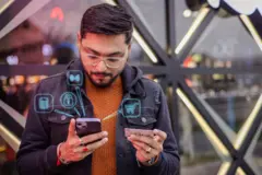 બૉમ્બે સ્ટોક ઍક્સ્ચેન્જ ખાતે મુહૂર્ત ટ્રેડિંગના સોદા કરતા શેરબ્રોકર્સ અને તેમના પરિવારો