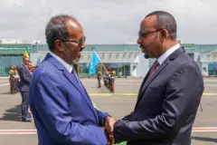የሶማሊያው ፕሬዝዳንትና ጠቅላይ ሚኒስትር ዐቢይ 