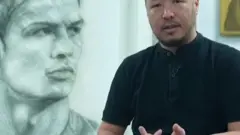 Қирғиз рассом Азамат Жаналиев Роналду сурати билан